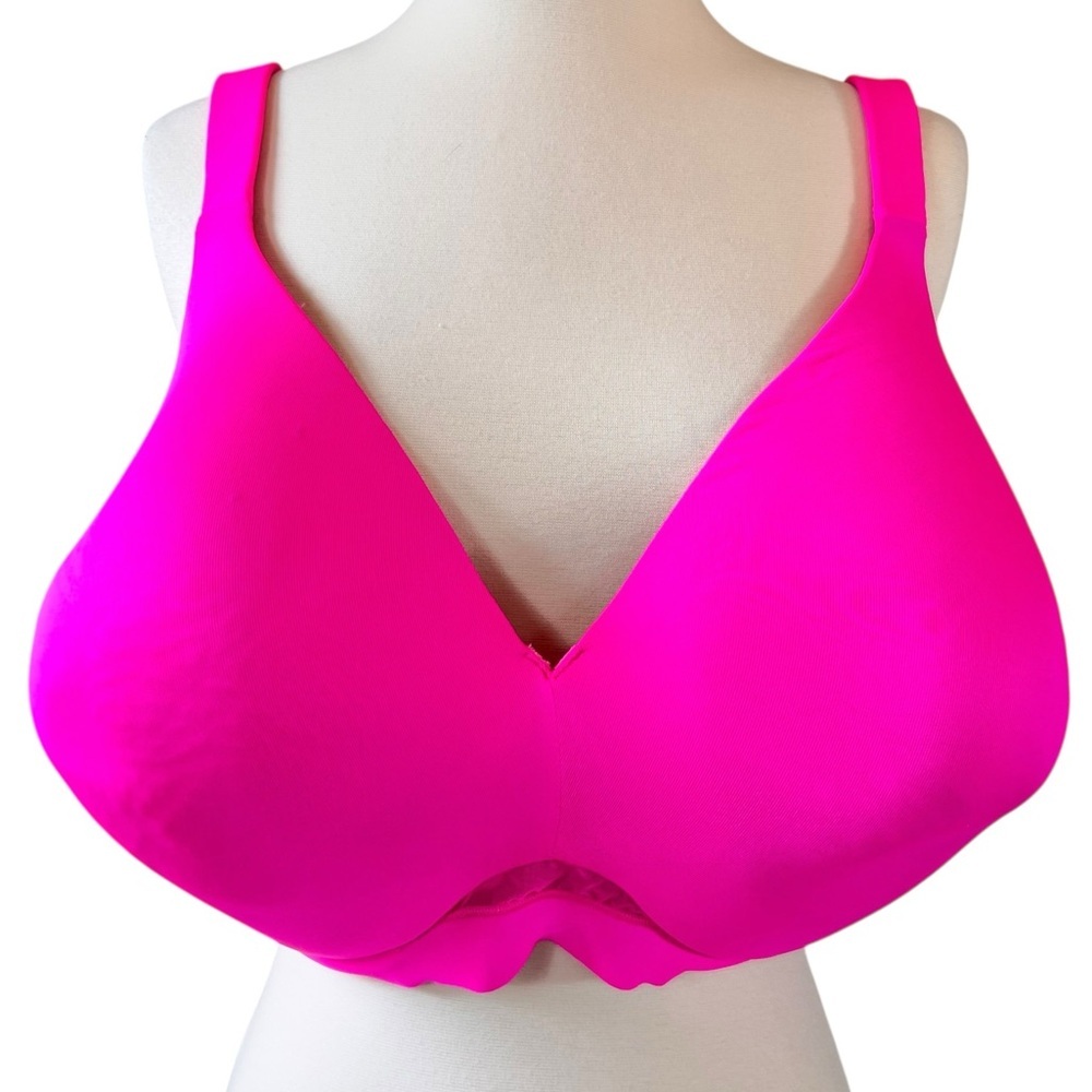 Cacique Comfort Bliss Lightly Lined No-Wire Full Coverage Bra in Hot Pink 40K